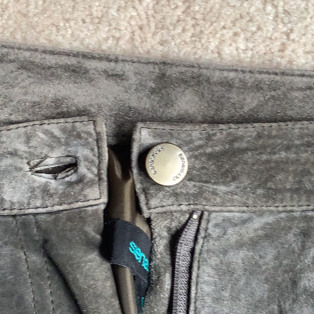 Suede olive green Sienastudio cargo pants.  Sz 6 - Picture 4 of 14